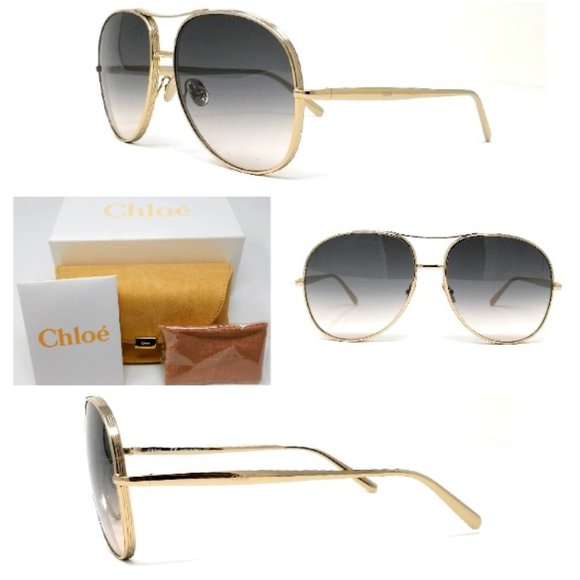 Chloe Accessories - New ⭐️CHLOE Sunglasses⭐️ Gold/Grey Aviator unisex